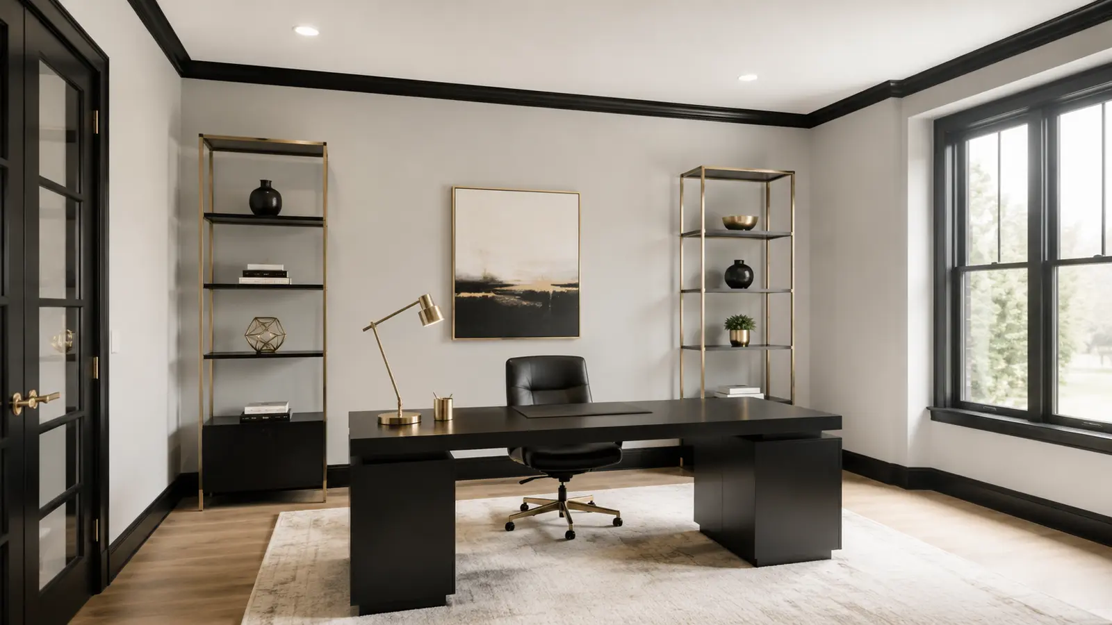 AI illustration of a professionally painted light-commercial interior.